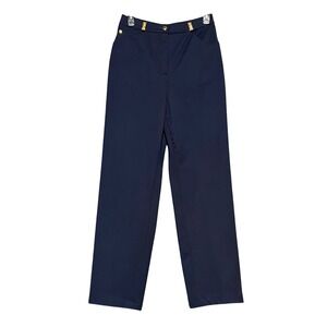 ST JOHN SPORT BY MARIE GRAY Women'S Navy Blue Tailored Career Pants Size 8